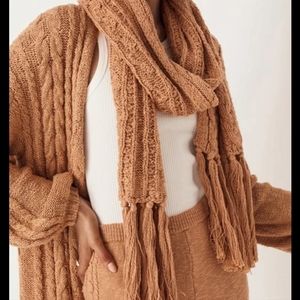 31. NWT Spell Yellowstone Knit Scarf in Caramel
